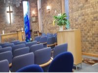 Picture of chairs inside a chapel