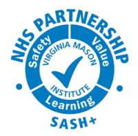 NHS Partnership SASH+ graphic - Safety, Value, Learning - Virginia Mason Institute