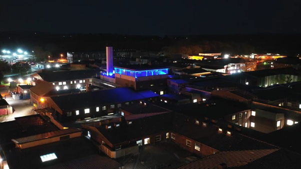 World Parkinson's Day blue lights