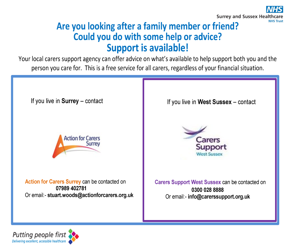 Carers Support poster for wards- Sep 22